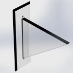 183 C: 8" Solid Style Shelf Bracket Clear Acrylic