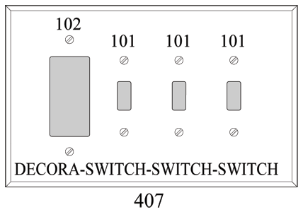 GA407: Triple Switch Decora