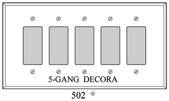 G502: Gasketted 5 Gang Decora