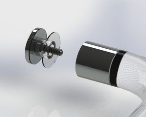 CP418T M: 18" Shower Door Towel Bar - Chrome #2