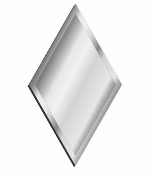 2"w x 3-1/2"h Diamond Mirrored Baguette