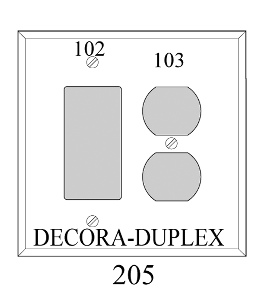 P205J:  Jumbo Duplex/Decora Combo