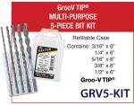 GRV5-KIT: 3/16" to 1/2" Size, Masonry Drill Set