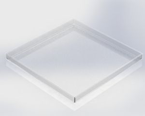10" x 10" x 1" Frosted Clear Acrylic Tray
