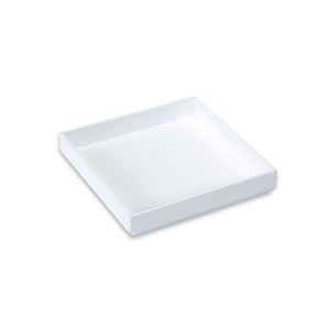 6" x 6" x 1" White Acrylic Tray