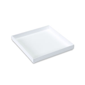 8" x 8" x 1" White Acrylic Tray