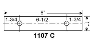 1107 C: 10" Shelf End Support #2