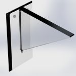 163F C: 6" Flush Top Shelf Bracket Clear Acrylic