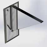 163 F: 6" Flush Top Shelf Bracket Acrylic Mirror