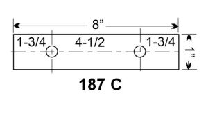 187 C: 8" Shelf End Support #2