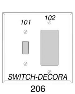 P206_BNM:  Decora/Toggle Combo Bronze