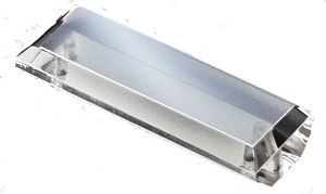 2641: 1-3/8  x 4 - 3"cc Bevel Wedge Clear Pull -