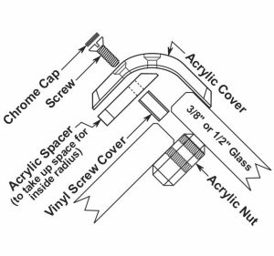 90º Lap or Butt Joint Mall Glass Clamp #4