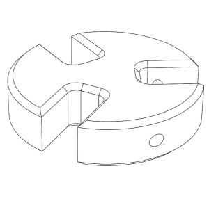 HGCY38: 3 Way  'Y' Connector for 3/8" Thick Glass #3